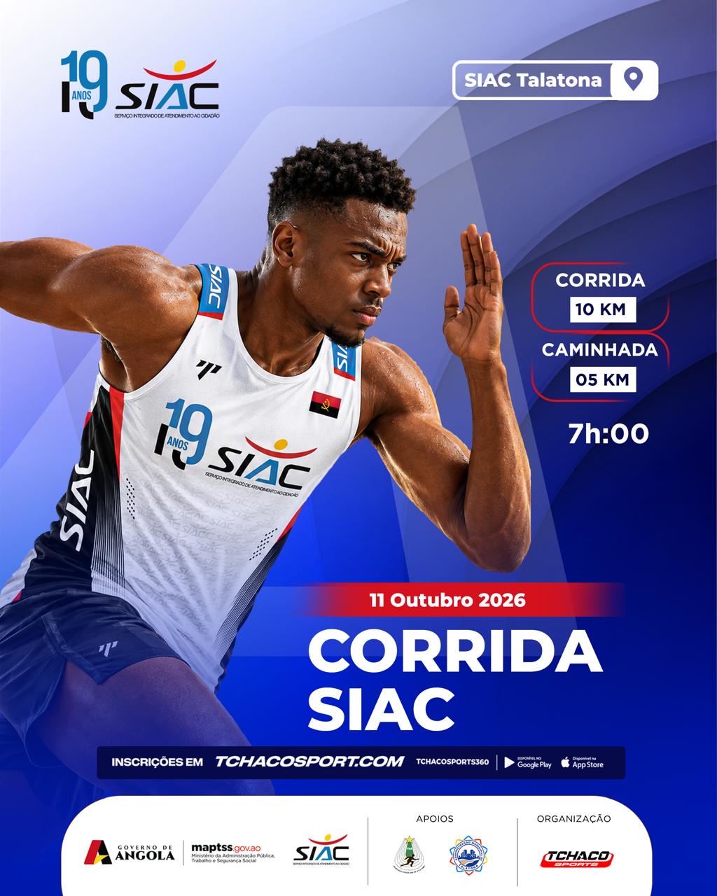 SIAC encerra festividades dos 19 anos com corrida e caminhada em Talatona